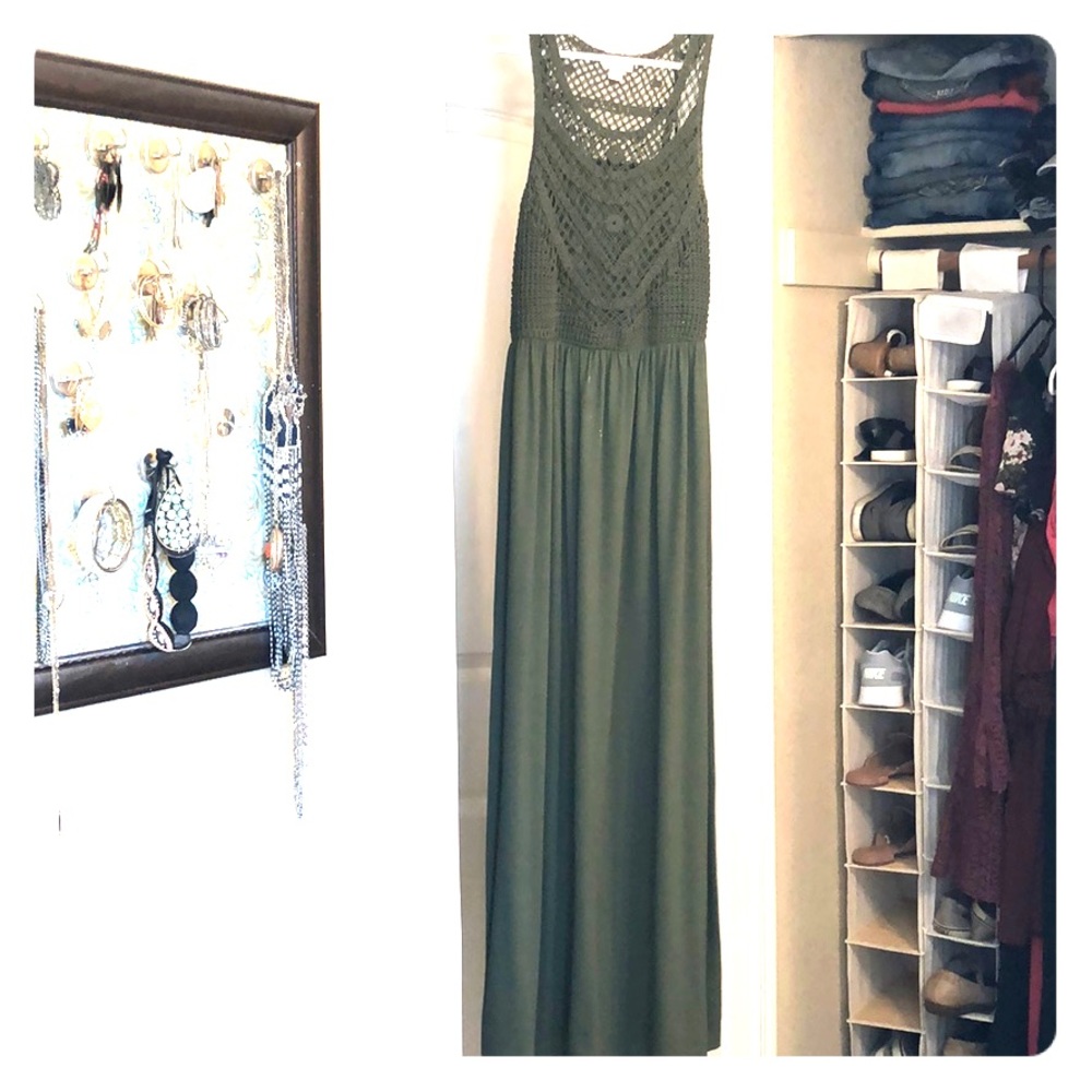 Maxi Army Green Dress